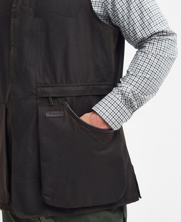 Barbour Alwinton Waxed Gilet Ελιά | BABO87545