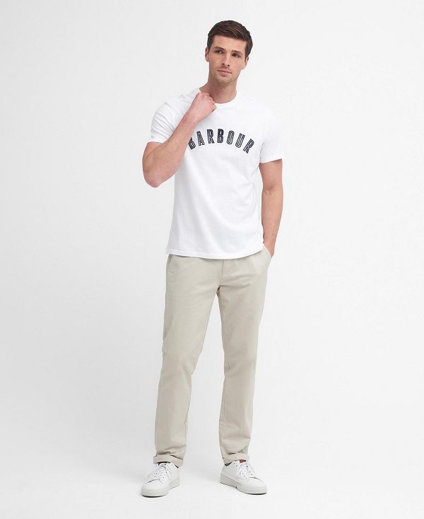 Barbour Ancroft T-shirt ασπρα | BABO88419