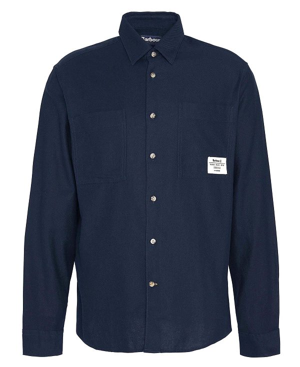 Barbour Angelo Relaxed Long-sleeved Shirt σκουρο μπλε | BABO87929