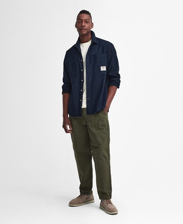 Barbour Angelo Relaxed Long-sleeved Shirt σκουρο μπλε | BABO87929
