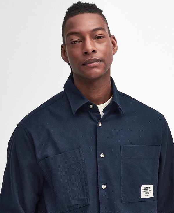 Barbour Angelo Relaxed Long-sleeved Shirt σκουρο μπλε | BABO87929