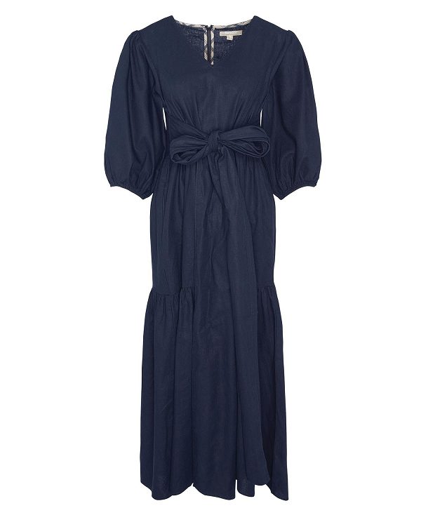 Barbour Annie Midi Dress μαυρα | BABO89627