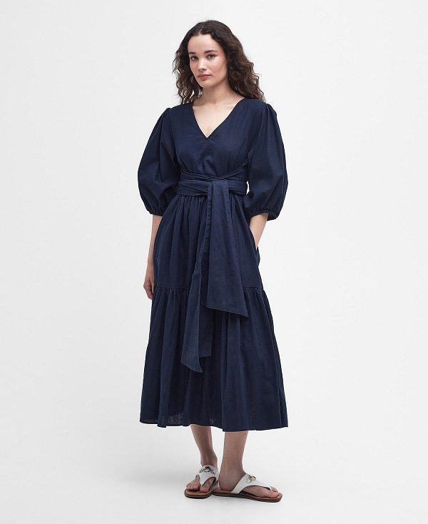 Barbour Annie Midi Dress μαυρα | BABO89627