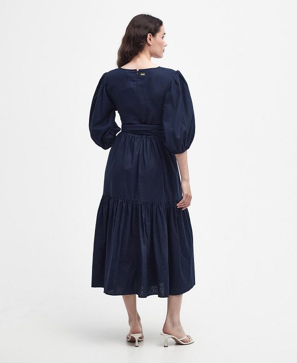Barbour Annie Midi Dress μαυρα | BABO89627