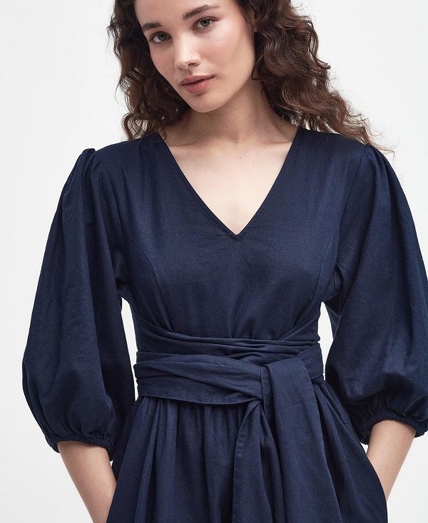 Barbour Annie Midi Dress μαυρα | BABO89627