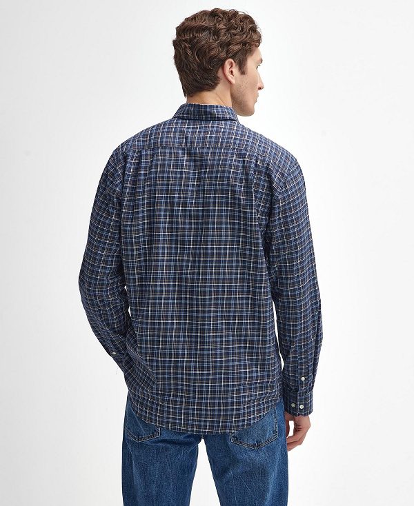 Barbour Ashton Regular Long-sleeved Shirt σκουρο μπλε | BABO87892