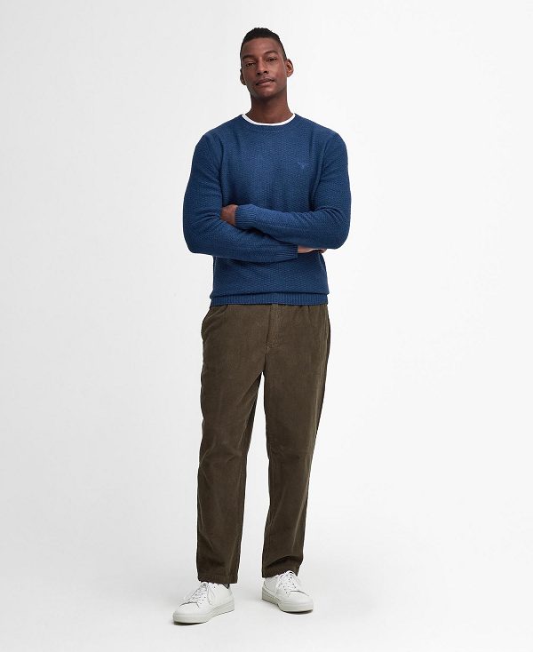 Barbour Aston Crew Neck Jumper σκουρο μπλε | BABO88631