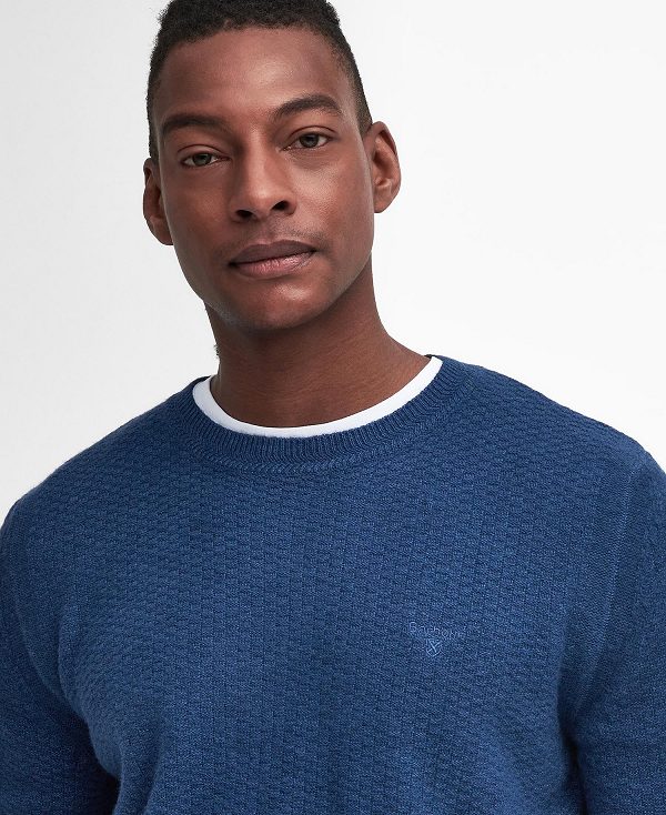 Barbour Aston Crew Neck Jumper σκουρο μπλε | BABO88631