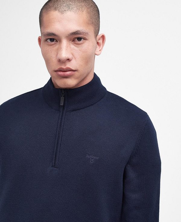 Barbour Avoch Half-zip Jumper σκουρο μπλε | BABO88601
