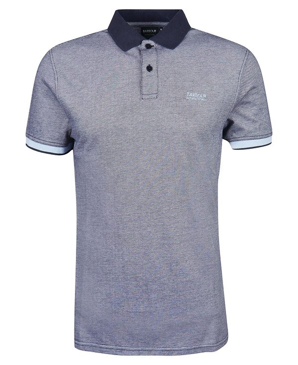 Barbour B.Intl Whateley Polo Shirt μπλε ασπρα | BABO88015
