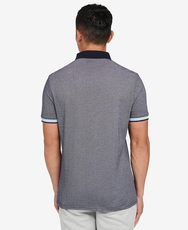 Barbour B.Intl Whateley Polo Shirt μπλε ασπρα | BABO88015