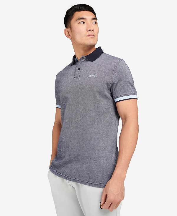 Barbour B.Intl Whateley Polo Shirt μπλε ασπρα | BABO88015