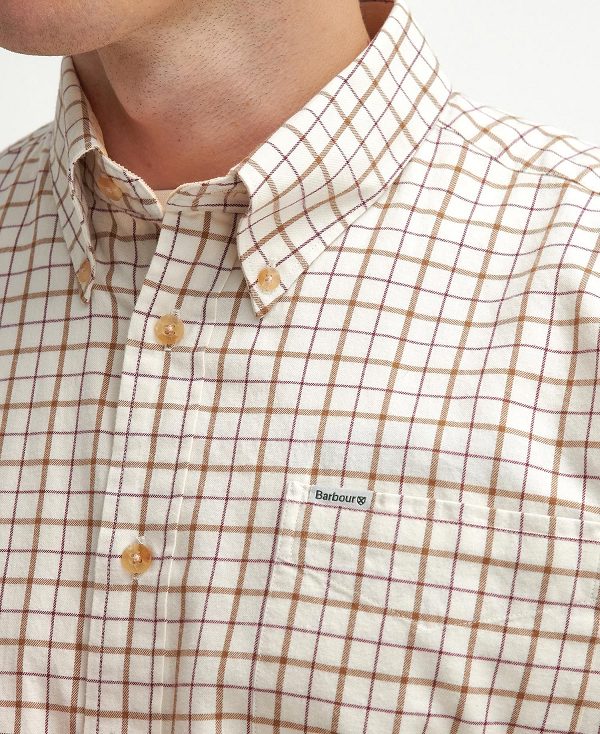 Barbour Bank Regular Long-sleeved Shirt μπορντο | BABO87936