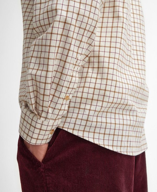 Barbour Bank Regular Long-sleeved Shirt μπορντο | BABO87936