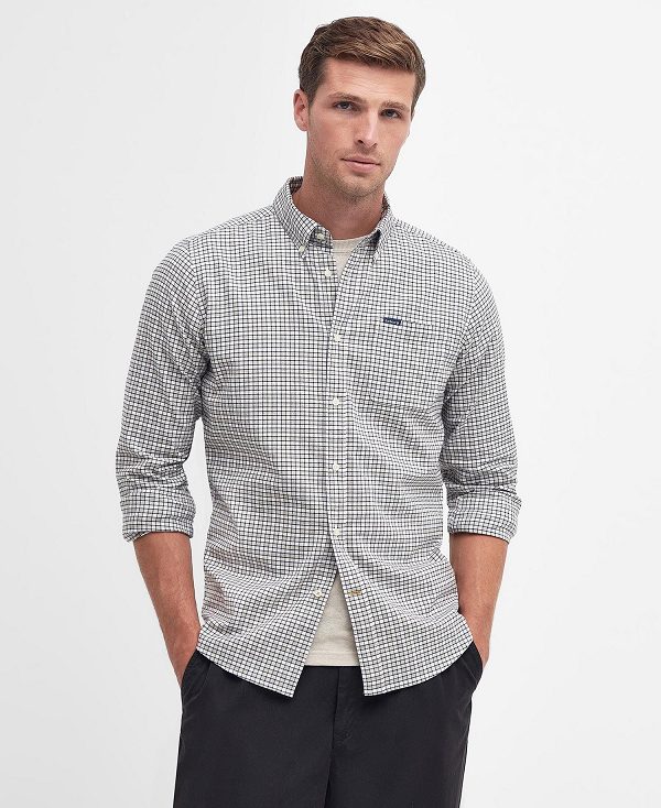 Barbour Banner Tailored Long-sleeved Shirt Ελιά | BABO87695