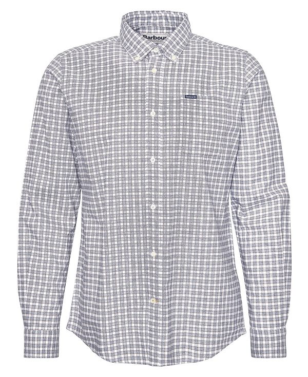 Barbour Banner Tailored Long-sleeved Shirt γκρι | BABO87696