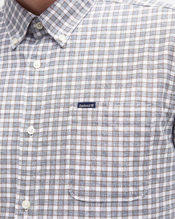 Barbour Banner Tailored Long-sleeved Shirt γκρι | BABO87696