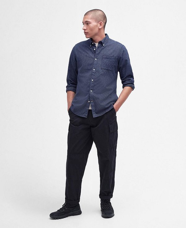 Barbour Bannock Tailored Shirt σκουρο μπλε | BABO87665