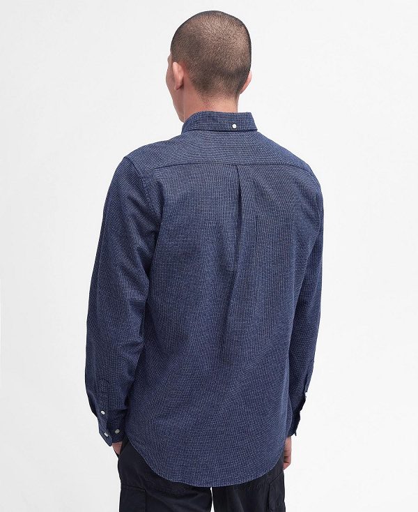 Barbour Bannock Tailored Shirt σκουρο μπλε | BABO87665