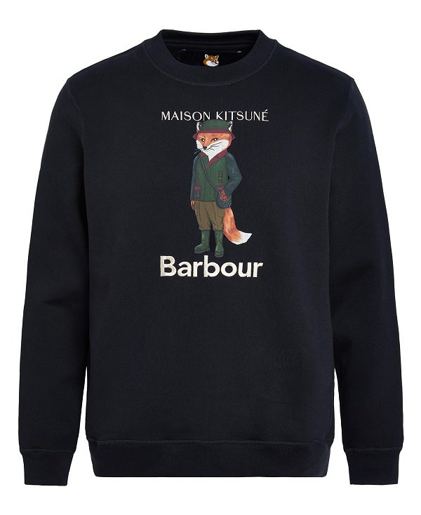 Barbour Barbour X Maison Kitsuné Beaufort Fox Sweatshirt μαυρα | BABO88590