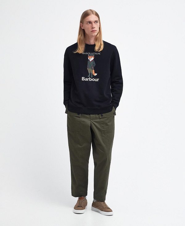 Barbour Barbour X Maison Kitsuné Beaufort Fox Sweatshirt μαυρα | BABO88590
