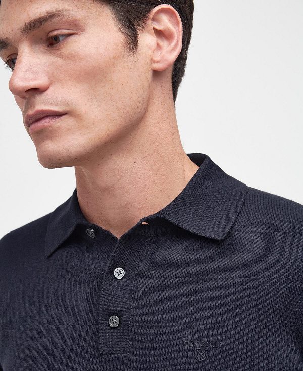 Barbour Bassington Polo Shirt σκουρο μπλε | BABO88593