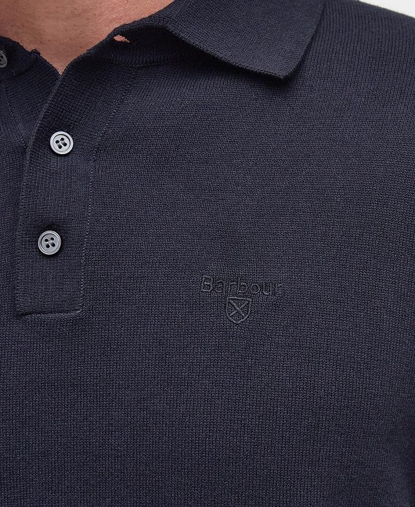 Barbour Bassington Polo Shirt σκουρο μπλε | BABO88593