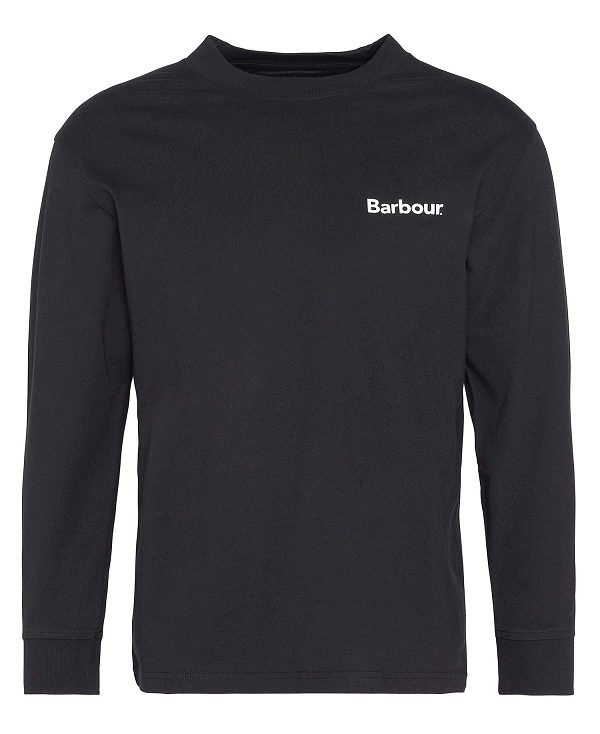 Barbour Baxter Oversized Long-sleeved T-shirt μαυρα | BABO88384