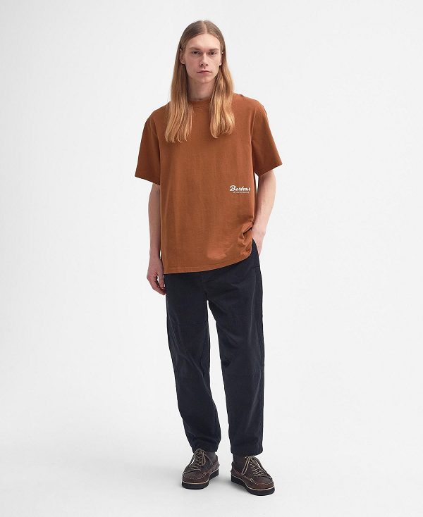 Barbour Bayard Oversized Graphic T-shirt πορτοκαλι | BABO88412