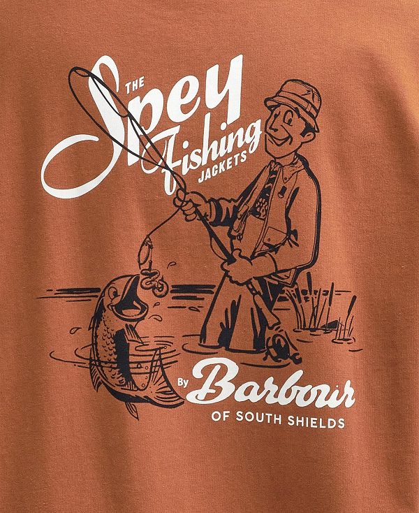 Barbour Bayard Oversized Graphic T-shirt πορτοκαλι | BABO88412
