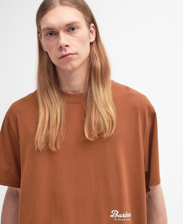 Barbour Bayard Oversized Graphic T-shirt πορτοκαλι | BABO88412