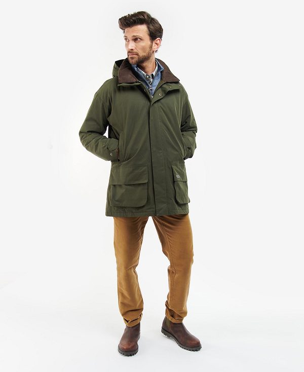 Barbour Beaconsfield Waterproof Jacket Ελιά | BABO87401