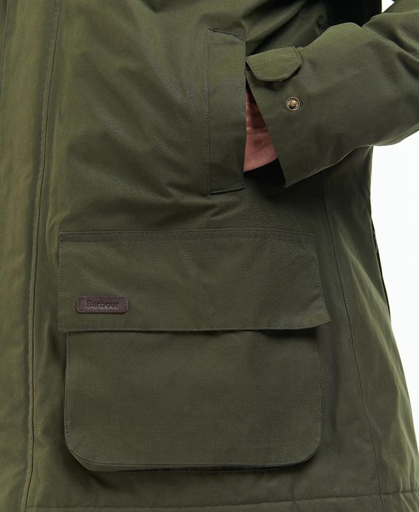 Barbour Beaconsfield Waterproof Jacket Ελιά | BABO87401
