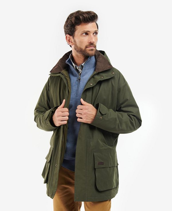 Barbour Beaconsfield Waterproof Jacket Ελιά | BABO87401