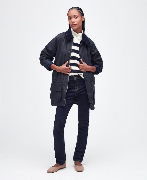 Barbour Beaufort® Waxed Jacket σκουρο μπλε | BABO87181