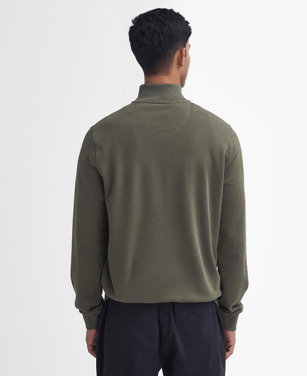Barbour Beckhill Half-zip Sweatshirt Ελιά | BABO88618