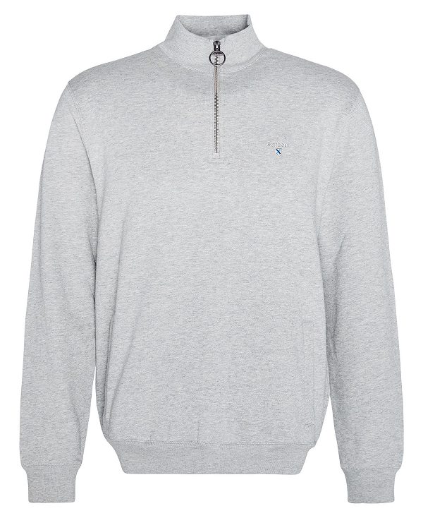 Barbour Beckhill Half-zip Sweatshirt γκρι | BABO88646