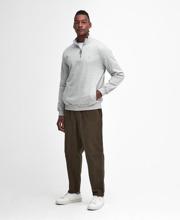 Barbour Beckhill Half-zip Sweatshirt γκρι | BABO88646