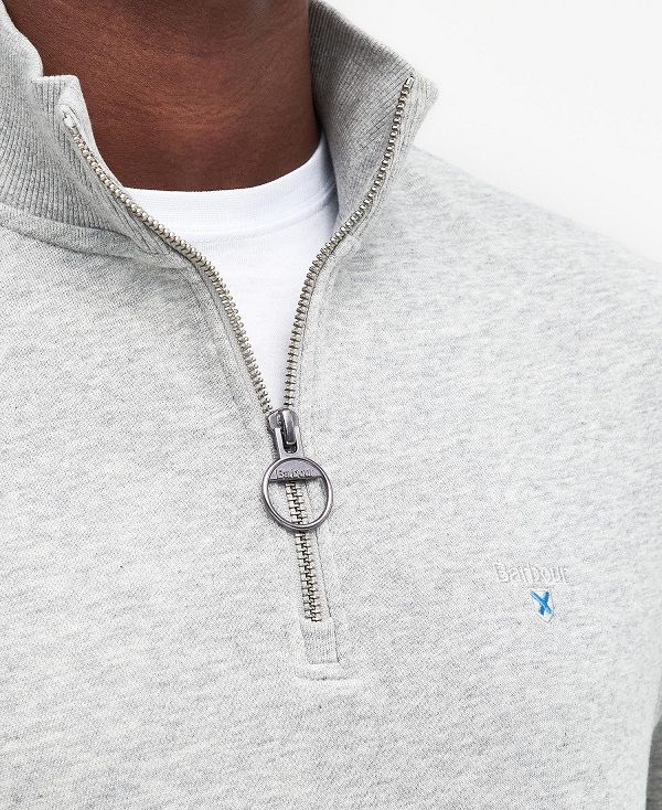 Barbour Beckhill Half-zip Sweatshirt γκρι | BABO88646