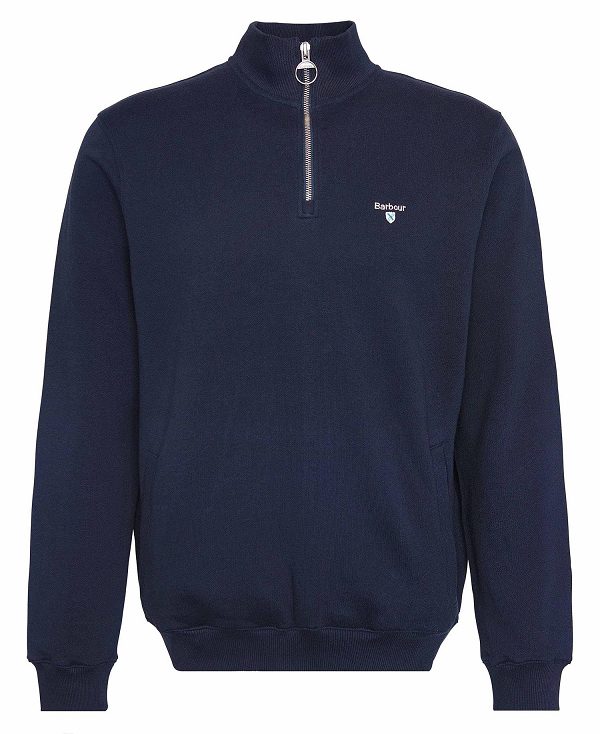 Barbour Beckhill Half-zip Sweatshirt σκουρο μπλε | BABO88619