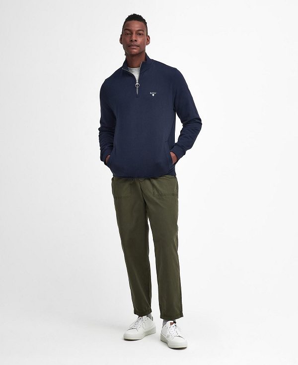 Barbour Beckhill Half-zip Sweatshirt σκουρο μπλε | BABO88619