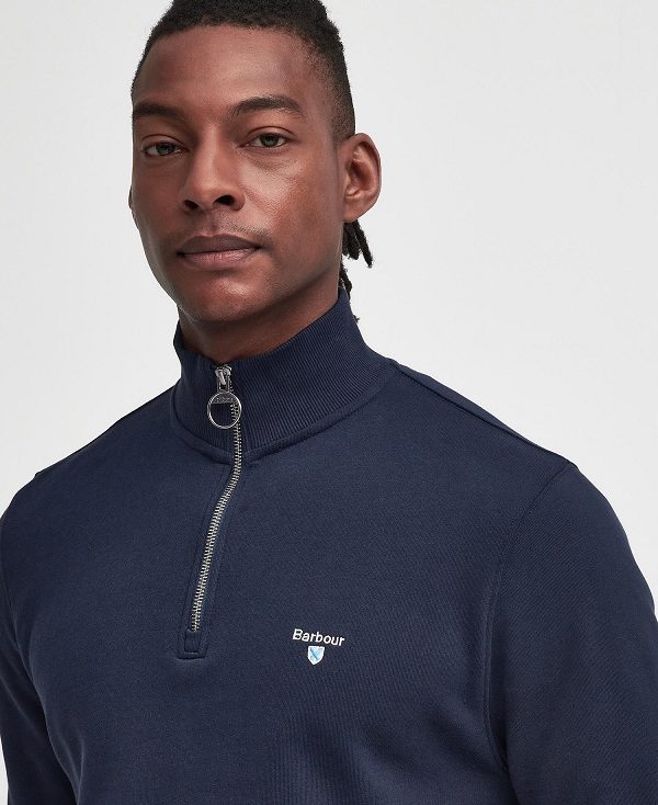 Barbour Beckhill Half-zip Sweatshirt σκουρο μπλε | BABO88619