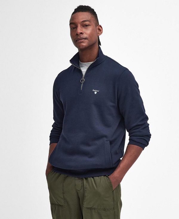 Barbour Beckhill Half-zip Sweatshirt σκουρο μπλε | BABO88619