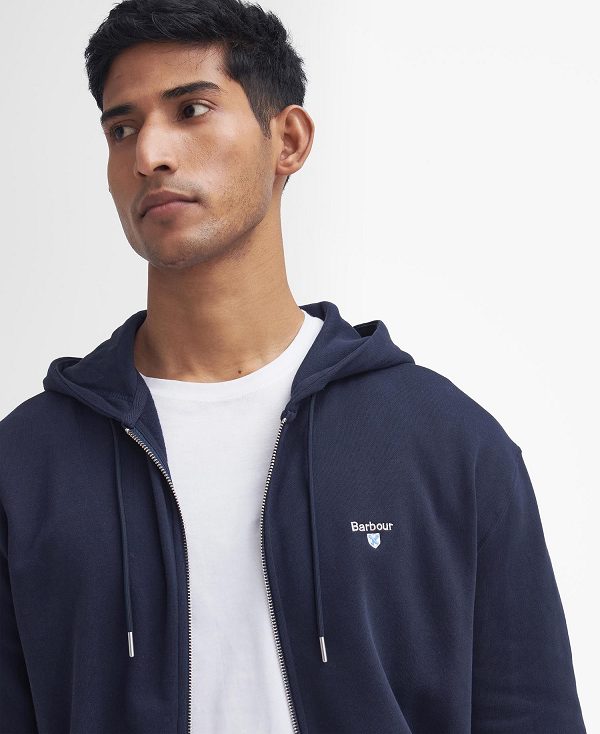 Barbour Beckhill Zip-up Hoodie σκουρο μπλε | BABO88617