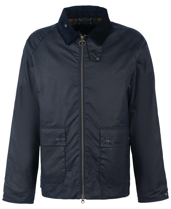 Barbour Bedale Short Wax Jacket σκουρο μπλε | BABO87230