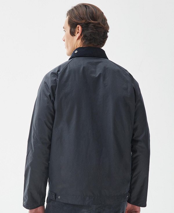 Barbour Bedale Short Wax Jacket σκουρο μπλε | BABO87230