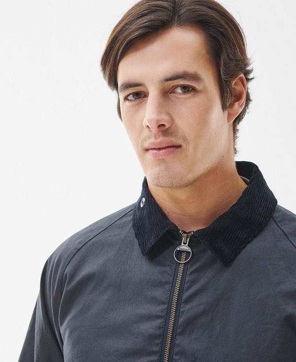 Barbour Bedale Short Wax Jacket σκουρο μπλε | BABO87230
