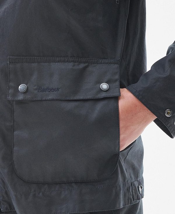 Barbour Bedale Short Wax Jacket σκουρο μπλε | BABO87230