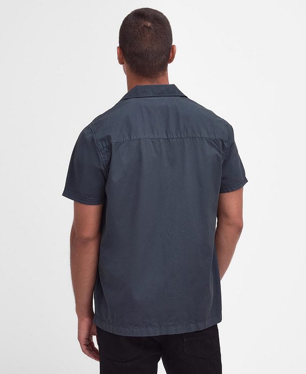 Barbour Belmont Regular Short-sleeved Shirt σκουρο μπλε | BABO87744