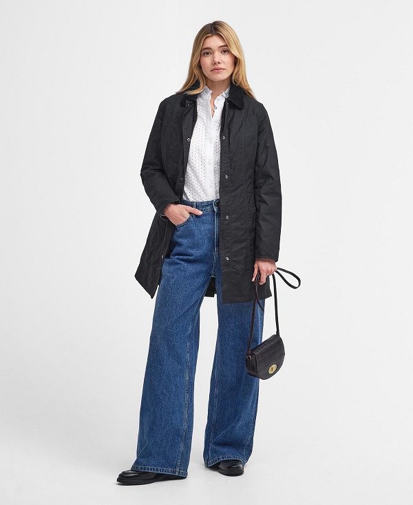 Barbour Belsay Wax Jacket μαυρα | BABO89224